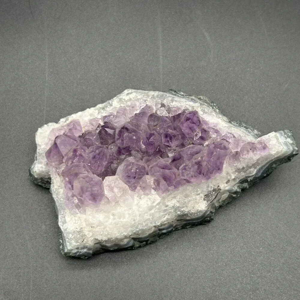Purple Amethyst Geode Quartz Cluster Rock Crystal Specimen 320g 11oz